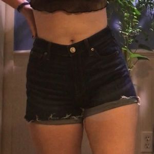 american eagle high-waisted denim jean shorts